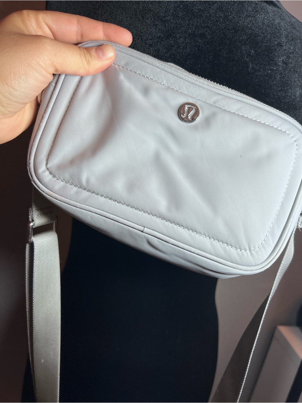 lululemon athletica Light Gray Crossbody Bag